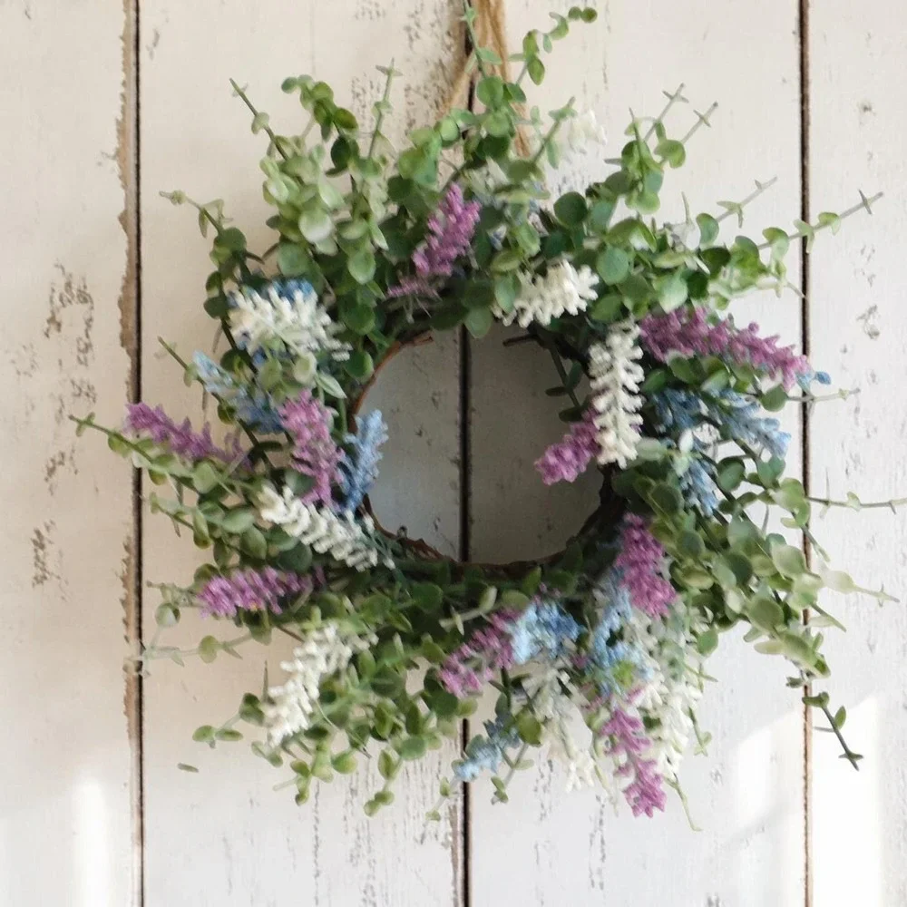 Wire‎ Vine Wreath, Neutral Greenery, Candle Ring, Mini, Cabinet, Mirror Wreath